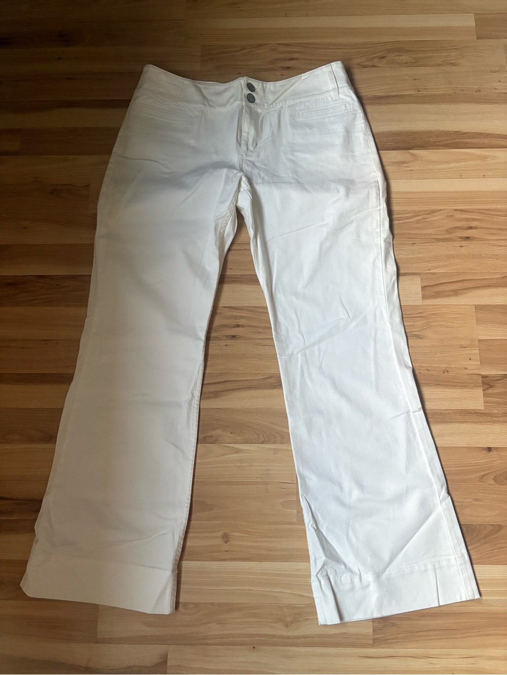 White Wide-Leg Women's Pants